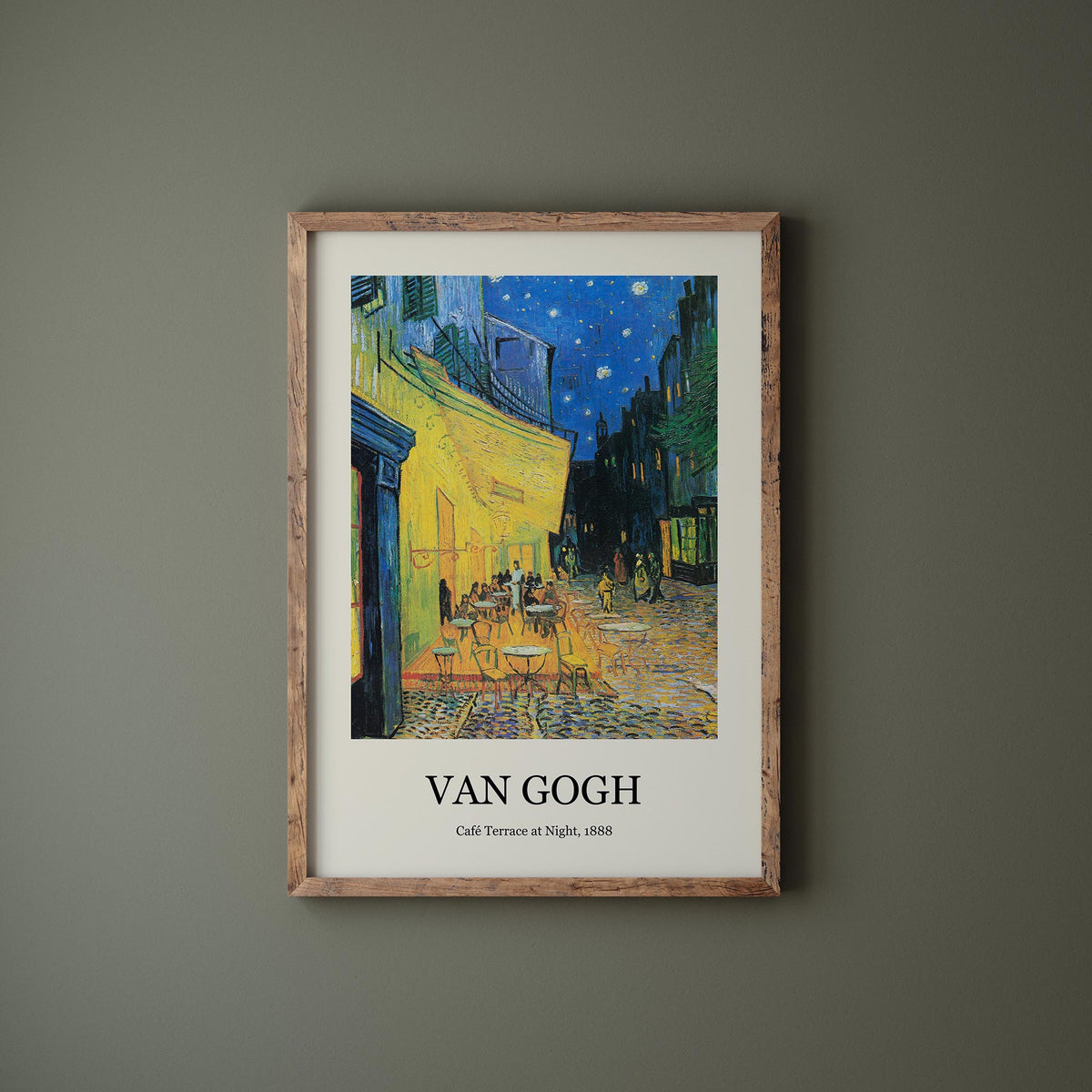 Van Gogh Exhibition Art Print of Cafe Terrace at Night (1888), Antique Famous Painting Reproduction, Modern Wall Decor, Museum Style Wall Art