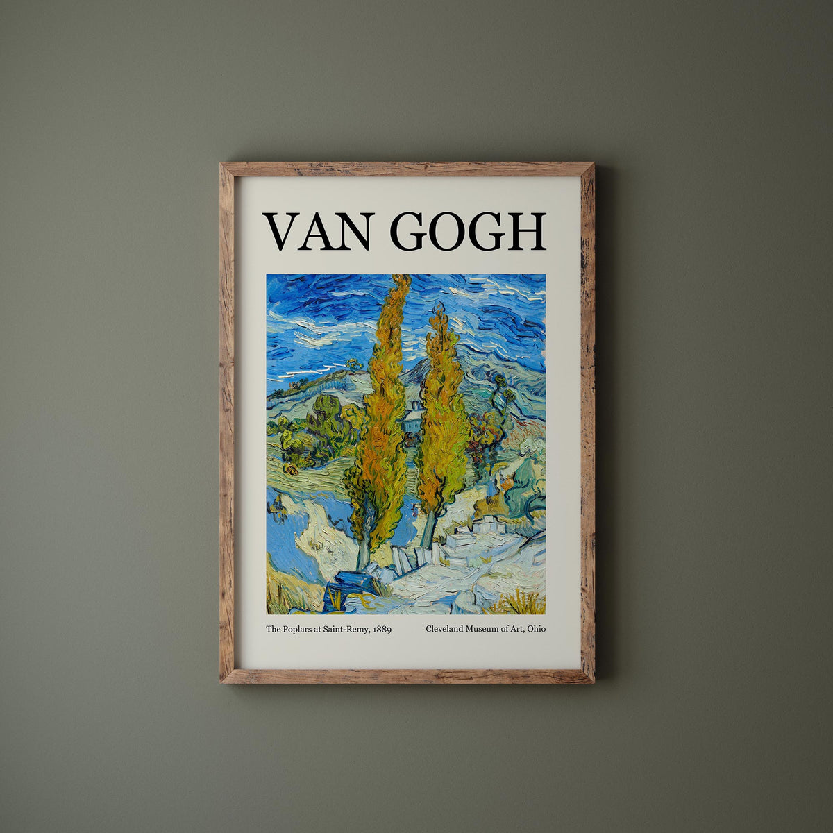Van Gogh Exhibition Print, The Poplars at Saint-Rémy (1889), Antique Famous Painting Reproduction, Modern Wall Decor, Museum Style Wall Art