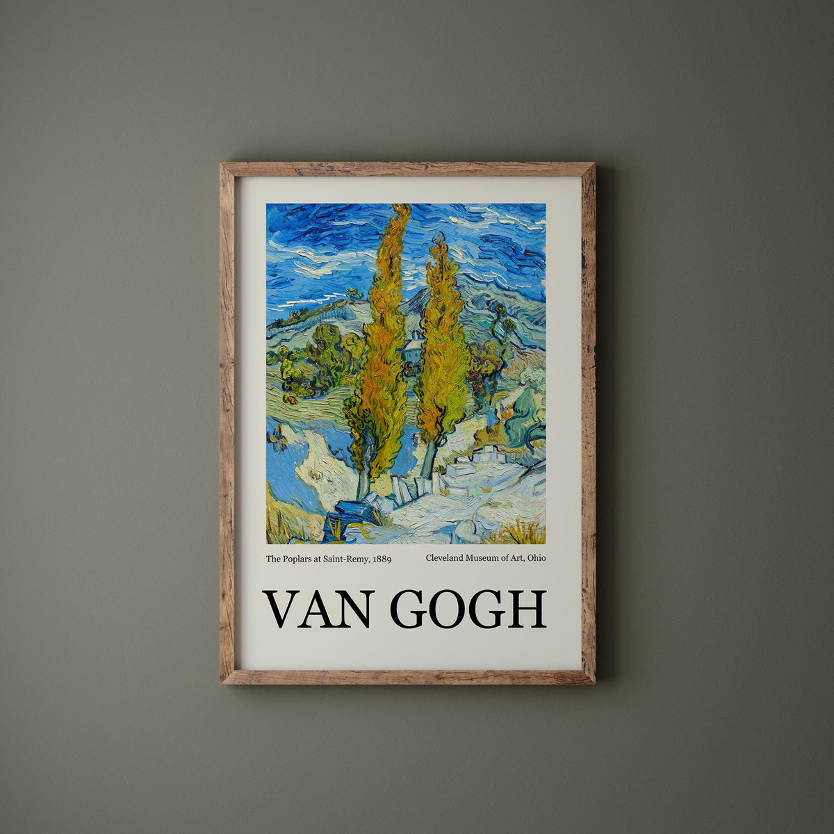 Van Gogh Exhibition Print, The Poplars at Saint-Rémy (1889), Antique Famous Painting Reproduction, Modern Wall Decor, Museum Style Wall Art