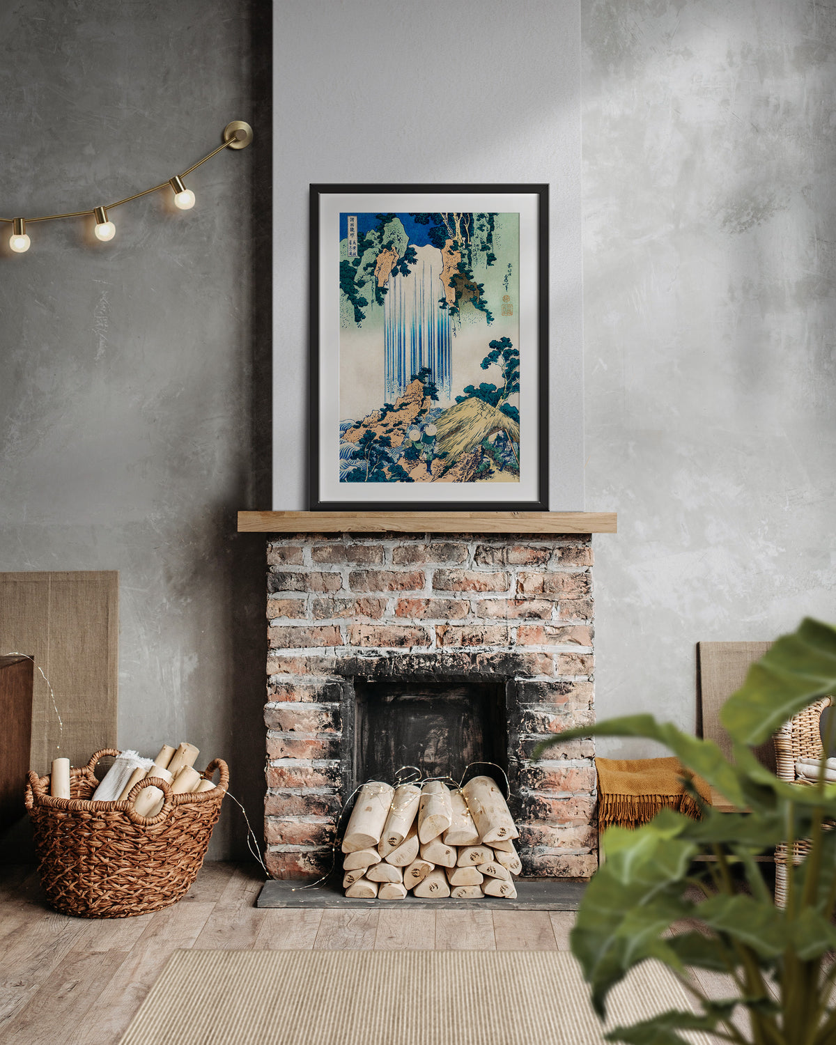 Japanese Art Print "Yoro Waterfall" by Katsushika Hokusai, Vintage Ukiyo-e Style Painting Reproduction, Antique Asian Wall Art