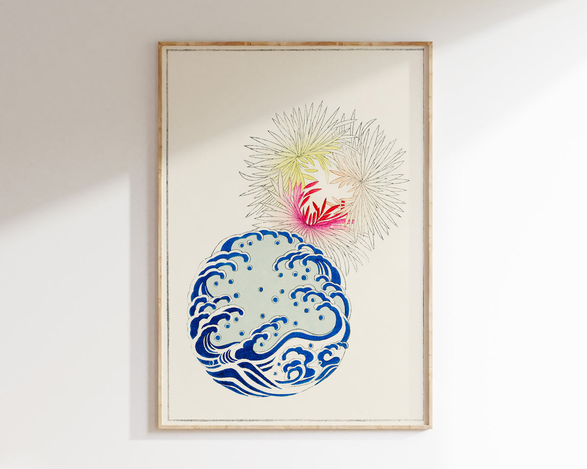 Japanese Vintage Fine Art Print, Nature Illustration from Bijutsu Sekai by Watanabe Seitei, Antique Woodblock Reproduction Wall Art