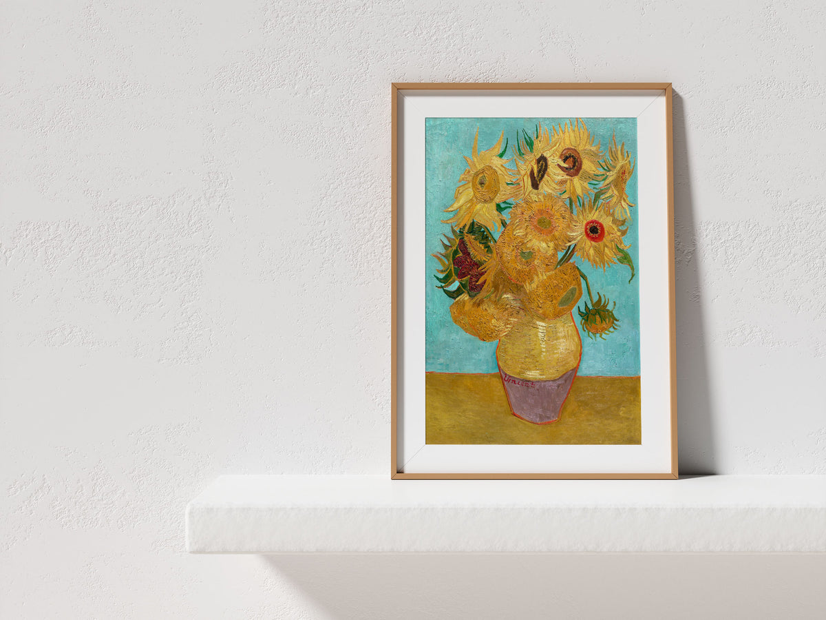Vincent van Gogh Print, Sunflowers (1888) Vintage Oil Painting Reproduction, Living Room Fine Art Print, Art Lover Gift