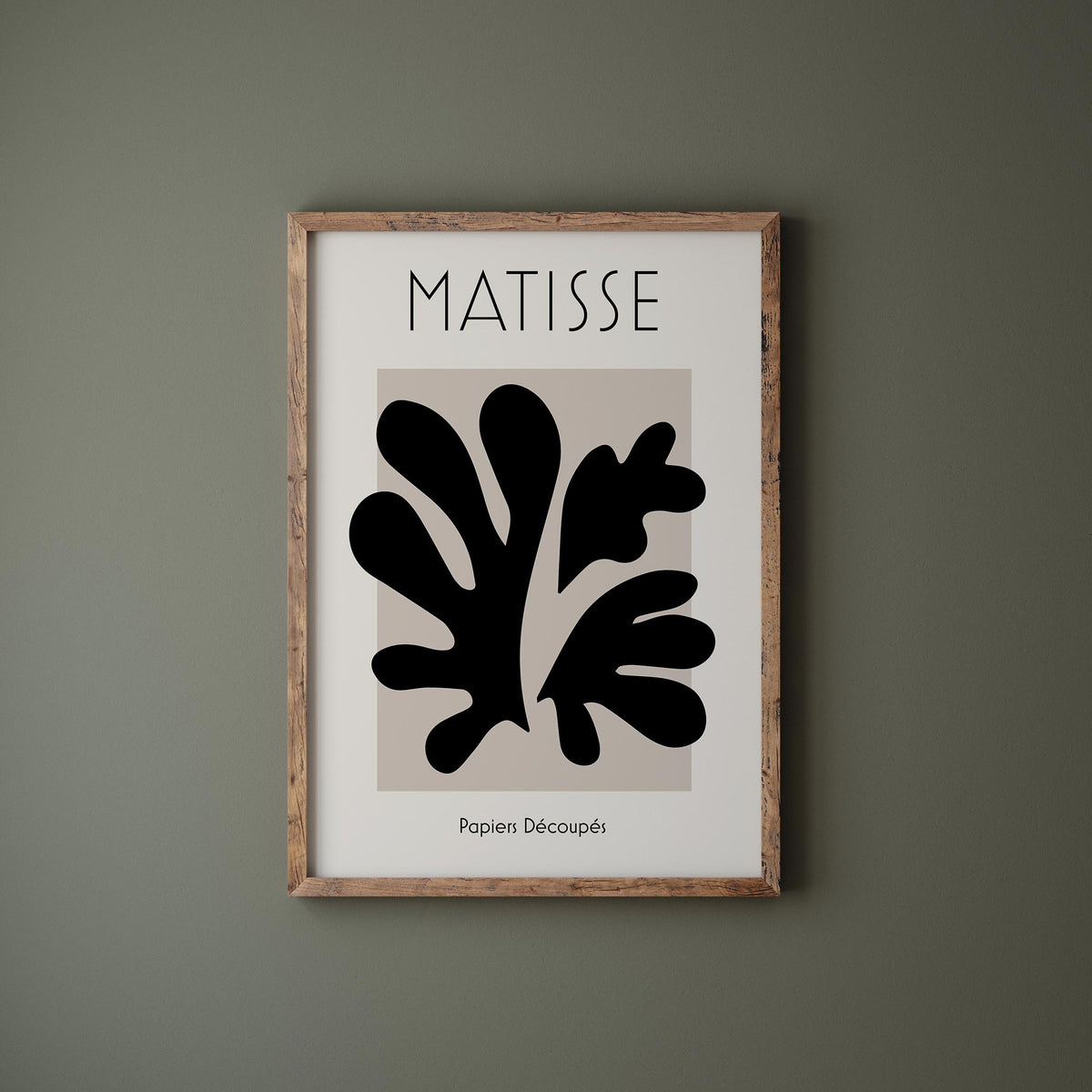 Black Abstract Art Print, Henri Matisse Cut Out Wall Art, Vintage Famous Painting Reproduction, Minimalist Living Room Poster