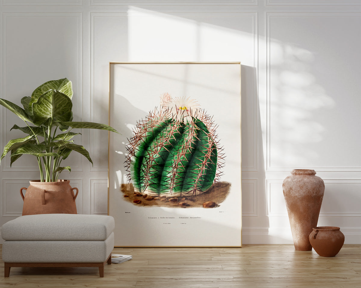 Cactus Fine Art Print by Charles Antoine Lemaire, Vintage Succulent Art Poster, Botanical Farmhouse Decor, Plant Lover Gift