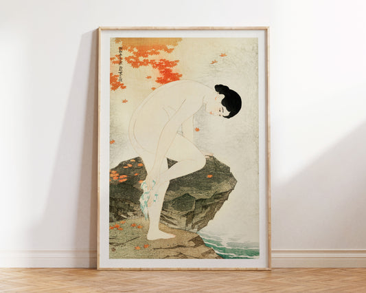 Vintage Japanese Nude Print, Yu no ka (1930) by Shinsui Itō, Antique Japan Painting, Asian Wall Art, Art Lover Gift, Moving in Gift