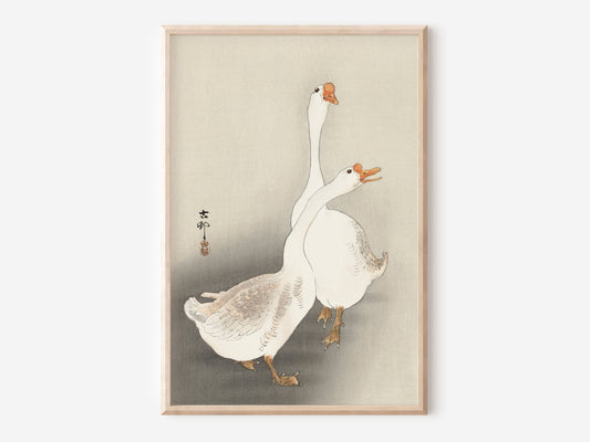 Geese Print, Vintage Japanese Art Print by Ohara Koson, Nursery Wall Art, Kids Room Fine Art Wall Hanging, Art Lover Gift
