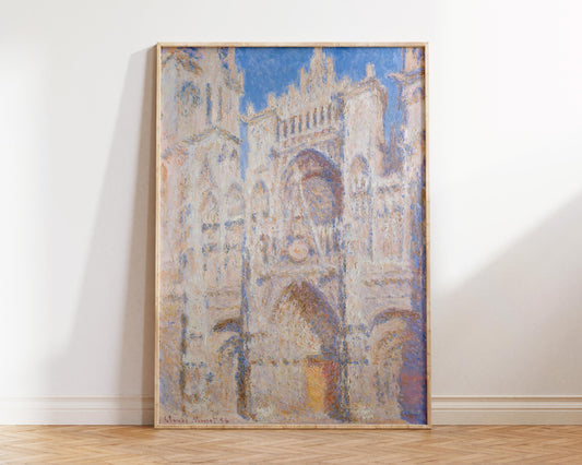 Vintage Art Print by Claude Monet, The Cour d'Albane (1892), Antique Catholic Cathedral Painting Reproduction, Lila Wall Art