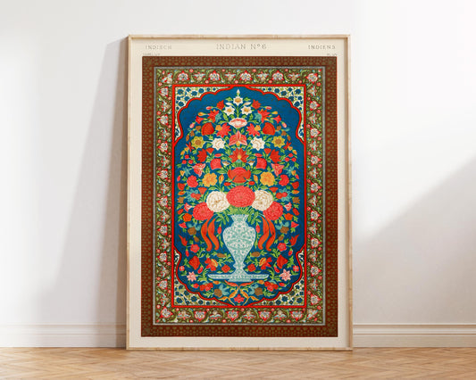 Vintage Indian Patterns Print, Grammar of Ornament by Owen Jones, Islamic Art Reproduction, Traditional Cultural Motifs