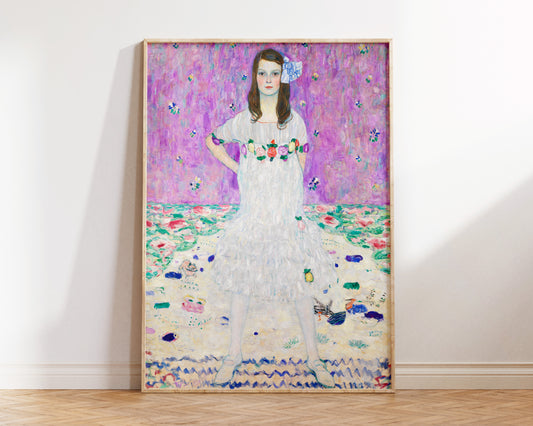 Gustav Klimt Wall Art, Art Nouveau Painting Reproduction, Mäda Primavesi Famous Artwork Print, 1900s