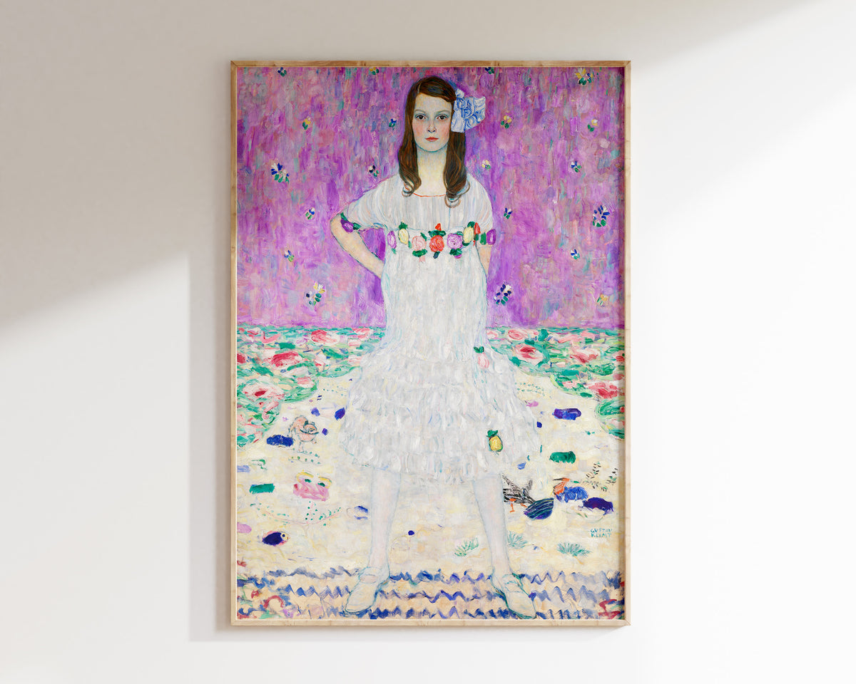 Gustav Klimt Wall Art, Art Nouveau Painting Reproduction, Mäda Primavesi Famous Artwork Print, 1900s