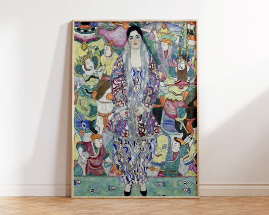 Gustav Klimt Painting, Art Nouveau Wall Art, Famous Artwork Print, "Portrait of Friederike Maria Beer" Reproduction, 1900s