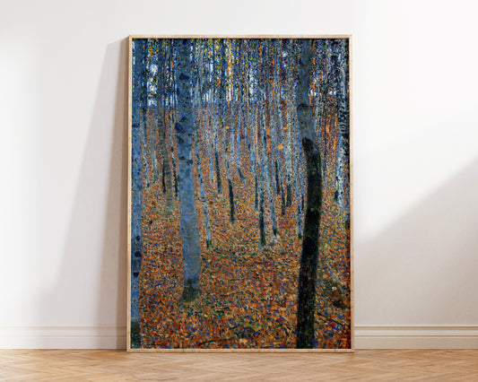 Gustav Klimt Painting, Art Nouveau Wall Art, Famous Artwork Print, "Beech Grove I" Reproduction, 1900s, Forest Painting, Art Lover Gift