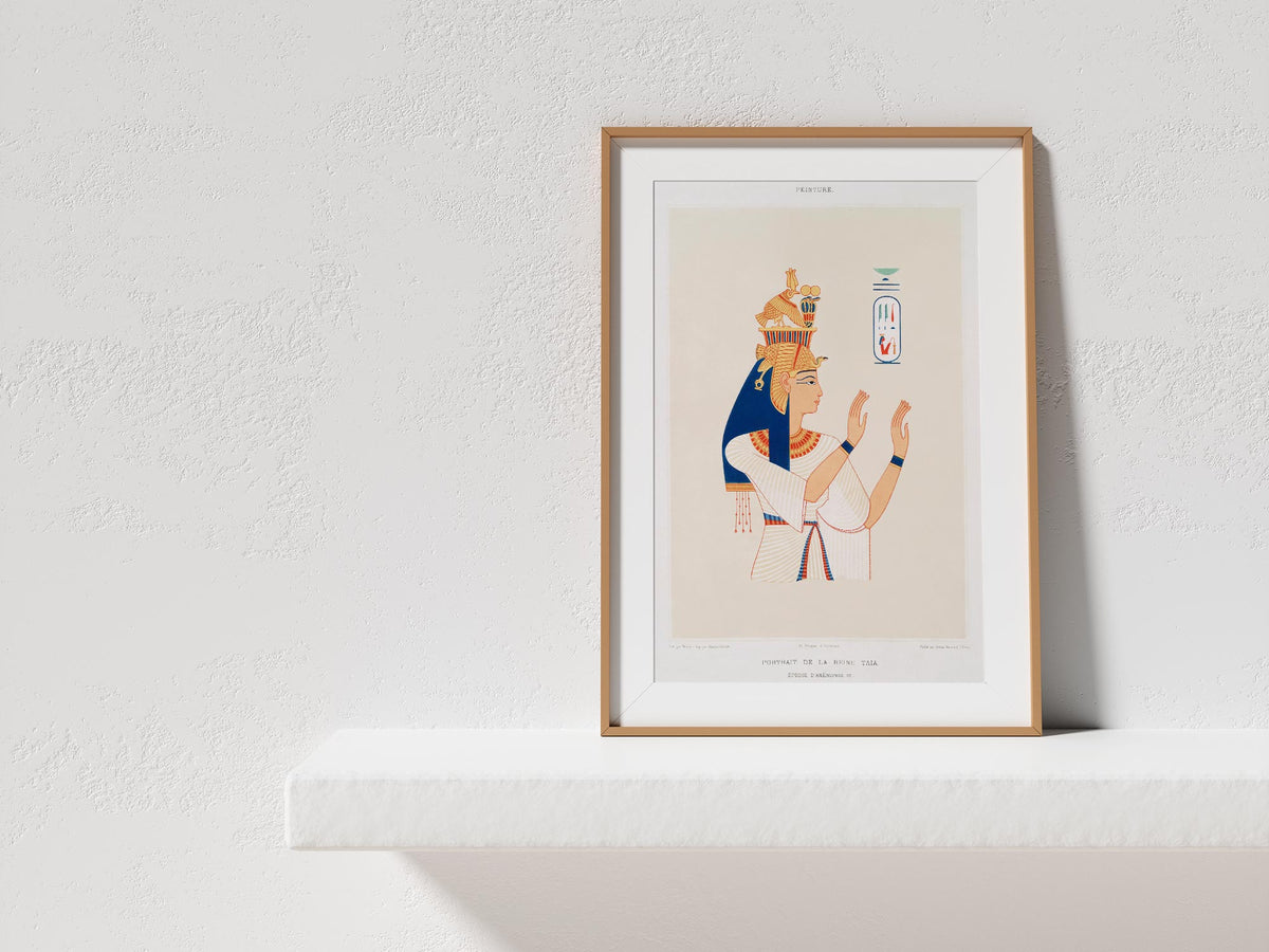 Ancient Egyptian Art Print by Émile Prisse d'Avennes, Vintage Egyptology Art Reproduction, Antique Egypt Mythology Wall Art