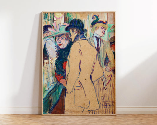 Vintage Art Print by  Henri de Toulouse–Lautrec "Alfred la Guigne" (1894), Antique Painting Reproduction Colourful Living Room Decor
