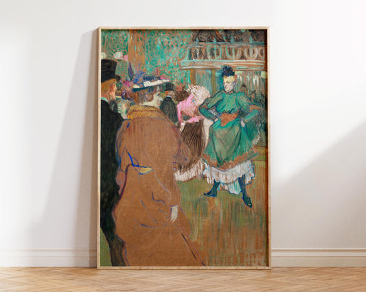 Vintage Art Print by Henri de Toulouse–Lautrec "Quadrille at the Moulin Rouge" (1892), Antique Art Nouveau Painting Reproduction, A3, A2